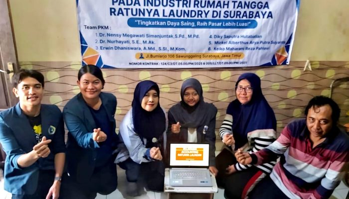 Tim Dosen Unitomo dan Uwika Dukung Ratunya Laundry Menjadi Contoh UMKM Berbasis Teknologi