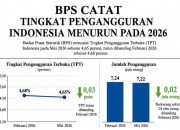 BPS Catat Tingkat Pengangguran Indonesia Menurun pada 2026